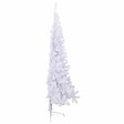 VIDAXL - vidaXL Sapin de Noël artificiel moitié avec support blanc 240 cm PVC - vignette