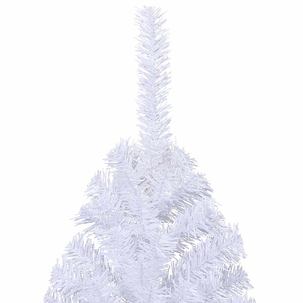 VIDAXL - vidaXL Sapin de Noël artificiel moitié avec support blanc 240 cm PVC - large
