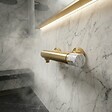 ESSEBAGNO - Manopola mitigeur douche mécanique or brossé marbre - vignette
