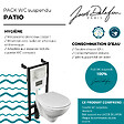 JACOB DELAFON - Pack WC suspendu compact Patio + bâti support + plaque blanche - vignette