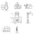 JACOB DELAFON - Pack WC suspendu compact Patio + bâti support + plaque blanche - vignette