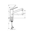 HANSGROHE - Robinet de cuisine rabattable HANSGROHE Zesis M33 160 chromé - vignette