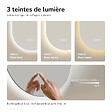 EMKE - EMKE Miroir de salle de bain LED Ovale 50x90 cm, Anti-buée, interrupteur tactile, 3 couleurs de lumière réglable, Mémoire - vignette