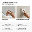 EMKE - EMKE Miroir de salle de bain LED Ovale 50x90 cm, Anti-buée, interrupteur tactile, 3 couleurs de lumière réglable, Mémoire - vignette