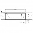 DURAVIT - Baignoire acrylique D-Code - À encastrer - 1600 x 700mm - vignette