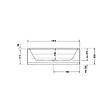 DURAVIT - Baignoire acrylique D-Code - À encastrer - 1800 x 800mm - vignette