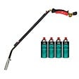 INTEC - Désherbeur thermique à gaz 1100W + 4 cartouches de gaz Butane Brule Herbes Allumage piezo + Adaptateur multicartouche INTEC - vignette