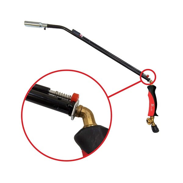 INTEC - Désherbeur thermique à gaz 1100W Brule Herbes Allumage piezo + Adaptateur multicartouche de gaz Elimine Mauvaises Herbes INTEC - large
