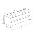 KIAMAMI VALENTINA - Meuble De Salle De Bain Blanc Brillant 120Cm, Tiroirs Et Double Lavabo | Benaco - vignette