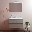 KIAMAMI VALENTINA - Meubles De Salle De Bain En 80 Cm Avec Tiroir Et Éclairage À Led Berlin Elm Leone - vignette