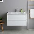 KIAMAMI VALENTINA - Meuble De Salle De Bains Avec Lavabo 80Cm Blanc | Bilbao - vignette