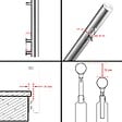 AICA SANITAIRE - Garde-corps en inox 304 Pose latérale - 150cm - Rampe escalier avec main courante et 3 traverses - Pour balcon, escalier - vignette