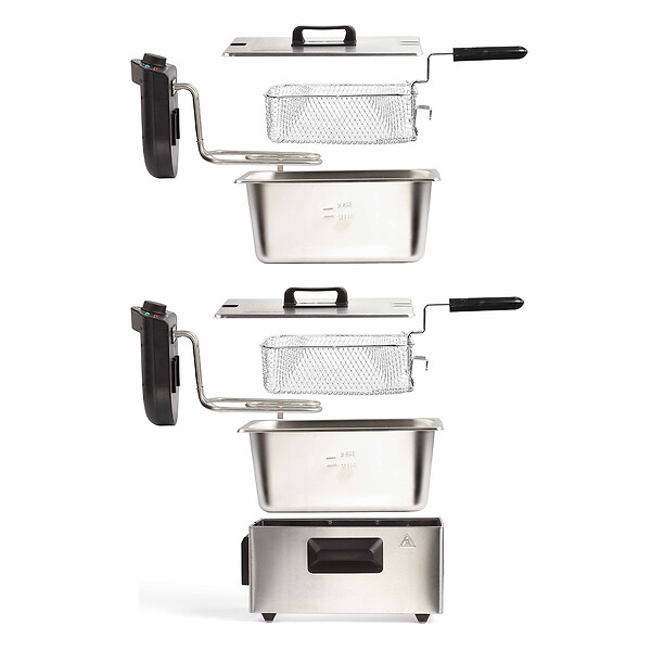 LIVOO - Friteuse Double 2x3l 3300w Inox - DOC217 - large