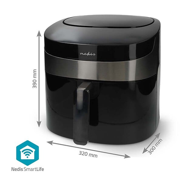 NEDIS - Friteuse à Air Chaud Smart Life - Wi-fi - Noir - KAAF180BKW - large
