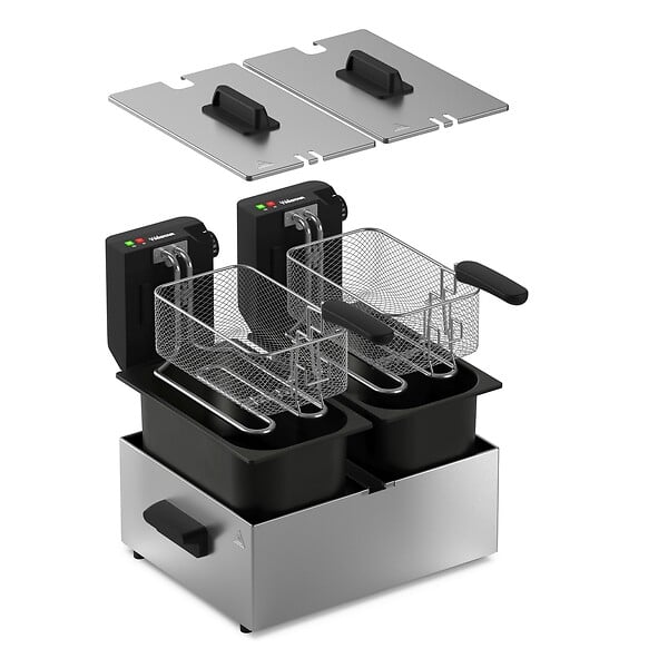 TRISTAR - Friteuse Inox 2x3l 3600w Argent - FR9342 - large