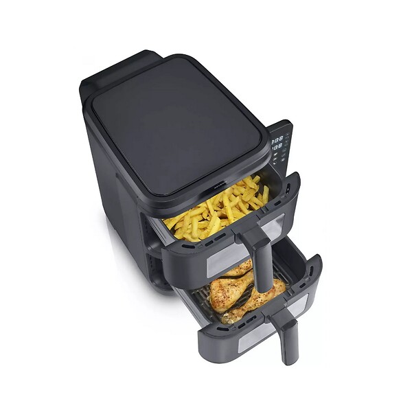 SEVERIN - Friteuse Sans Huile 2x5.5l 2600w Noir - FR2468 - large