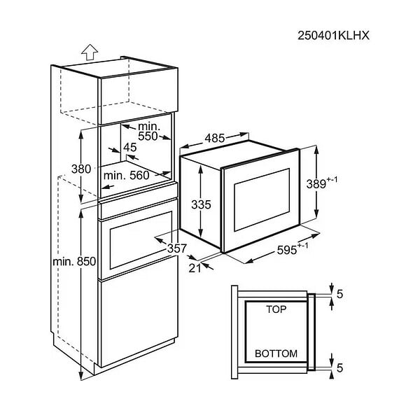 ELECTROLUX - Micro-ondes Gril Encastrable 25l 900w - LMS4253TBW - large