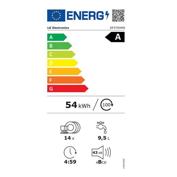 LG - Lave-vaisselle 60cm 14 Couverts 43db - DF375HMS - large