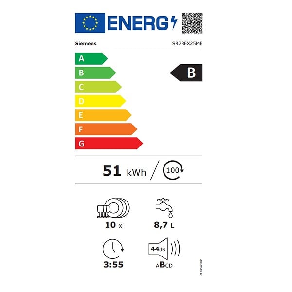 SIEMENS - Lave-vaisselle 45cm 10 Couverts 44db Tout Intégrable - SR73EX25ME - large