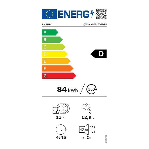 SHARP - Lave-vaisselle 60cm 13 Couverts 47db - QWNA1FF47D3I - large