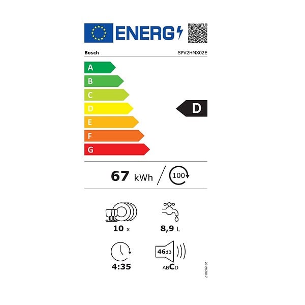 BOSCH - Lave-vaisselle 55cm 10 Couverts 2400w Blanc Tou Intégrable - SPV2HMX02E - large