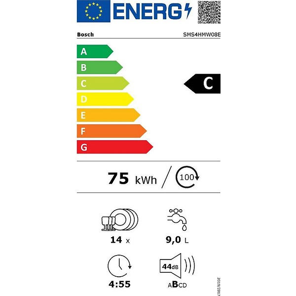 BOSCH - Lave-vaisselle 60cm 14couverts 44db Blanc - SMS4HMW08E - large