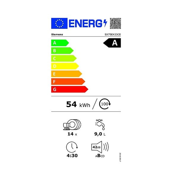 SIEMENS - Lave-vaisselle 60cm 14 Couverts 42db Tout Intégrable - SX75EX23CE - large