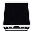ELECTROLUX - Cuisinière Vitrocéramique 73l 4 Feux Blanc - LKR64890BW - vignette