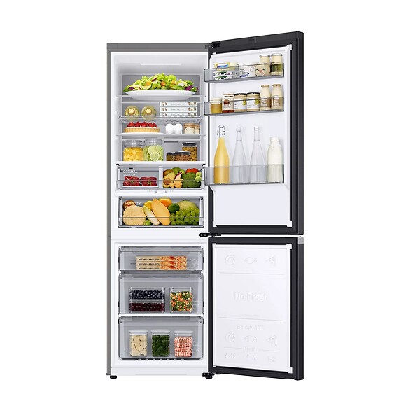 SAMSUNG - Réfigérateur Combiné 60cm 230l Ventilé Noir - RB34C705CB1 - large