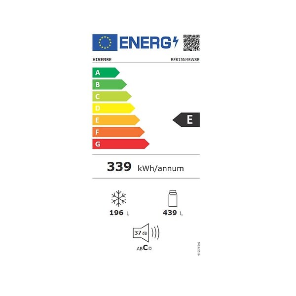 HISENSE - Réfrigérateur Américain 635l 91.4cm Nofrost - RF815N4SWSE - large