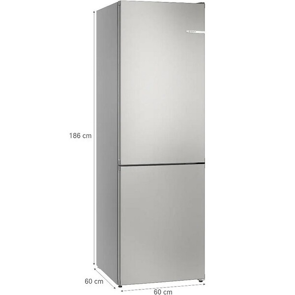 BOSCH - Réfrigérateur Combiné 60cm 321l Nofrost Inox - KGN362I1F - large