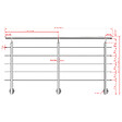AICA SANITAIRE - Garde-corps en inox 304 Pose latérale - 240cm - Rampe escalier avec main courante et 5 traverses - Pour balcon, escalier - vignette