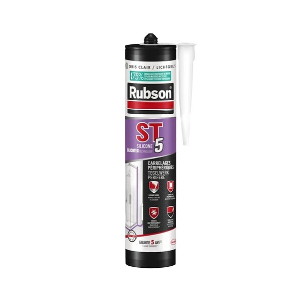 HENKEL - Mastic sanitaire multi-usages ST5 RUBSON - Coloris: gris clair- réf : 2610575 - HENKEL - large