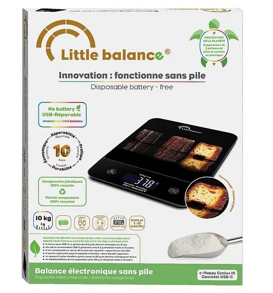 LITTLE BALANCE - Balance De Cuisine électronique 10kg - 1g Noir - 8845 - large