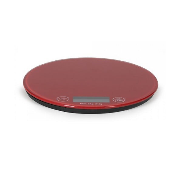 LIVOO - Balance De Cuisine électronique 5kg Rouge Chilli - DOM494R - large
