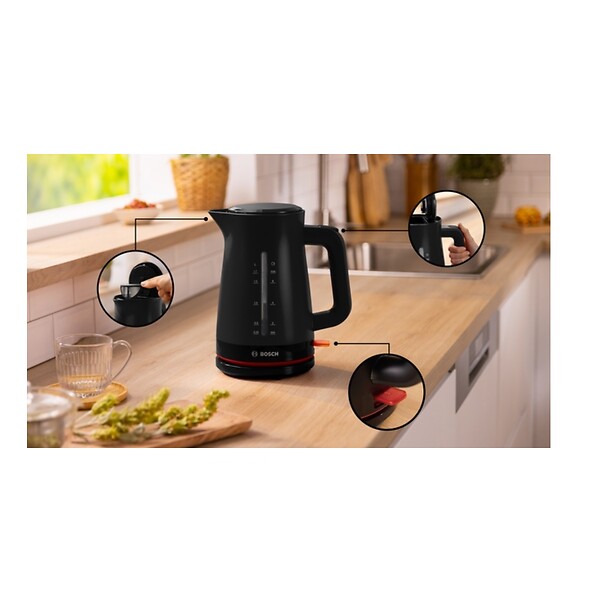 BOSCH - Bouilloire électrique 1.7l 2400w Noir - TWK3M123 - large