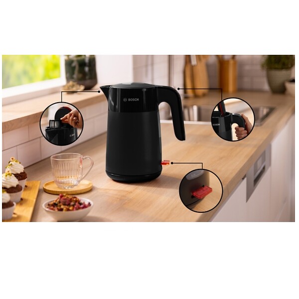 BOSCH - Bouilloire électrique 1.7l 2400w Noir - TWK2M163 - large