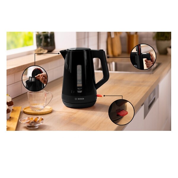 BOSCH - Bouilloire électrique 1.7l 2400w Noir - TWK1M123 - large