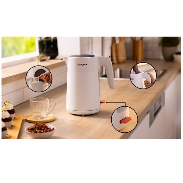 BOSCH - Bouilloire électrique 1.7l 2400w Blanc - TWK2M161 - large