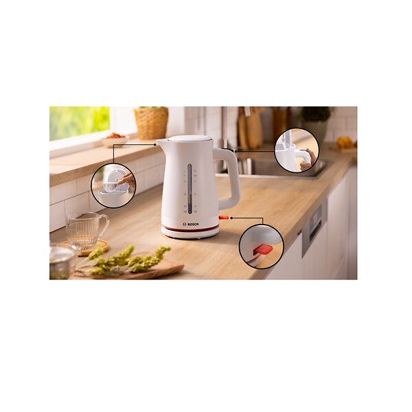 BOSCH - Bouilloire électrique 1.7l 2400w Blanc - TWK3M121 - large