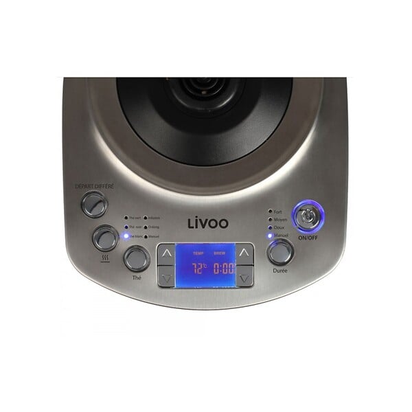 LIVOO - Bouilloire Sans Fil 1.7l 2000w Verre/gris - DOD209 - large