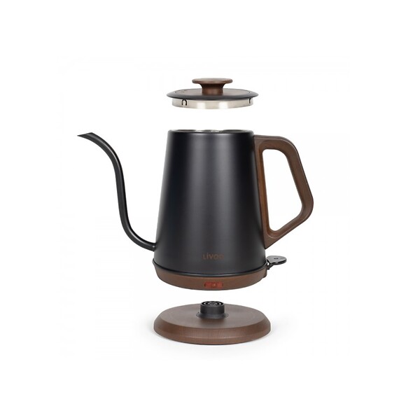 LIVOO - Bouilloire Sans Fil 1.2l 1000w Noir - DOD206 - large