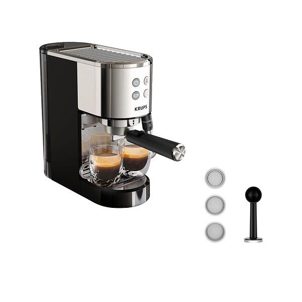 KRUPS - Machine à Expresso 15 Bars Inox/noir - XP444C10 - large