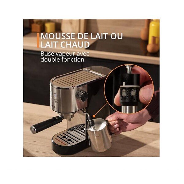 KRUPS - Machine à Expresso 15 Bars Inox/noir - XP444C10 - large