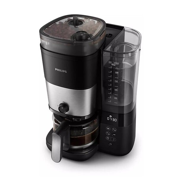 PHILIPS - Cafetière Filtre Avec Broyeur Intégré 10 Tasses 1000w Noir - HD7900/01 - large