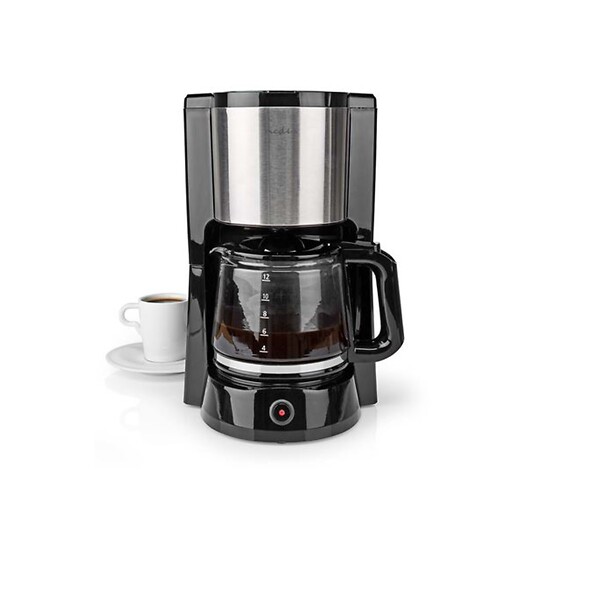 NEDIS - Cafetière Filtre 12 Tasses 1000w Noir/argent - KACM260EBK - large