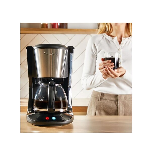 MOULINEX - Cafetière Filtre 1.2l 15 Tasses 1000w Noir - FG5S0DE0 - large