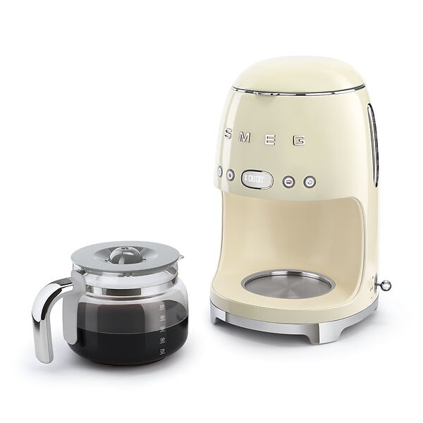 SMEG - Cafetière Filtre Programmable 10 Tasses 1050w Crème - DCF02CREU - large