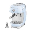 SMEG - Machine à Expresso 15 Bars Bleu Azur - ECF03PBEU - vignette