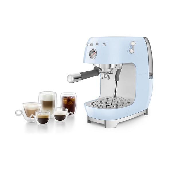 SMEG - Machine à Expresso 15 Bars Bleu Azur - ECF03PBEU - large